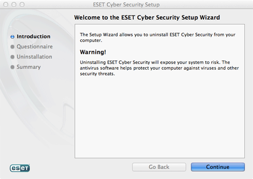ESET Cyber Security, Setup Wizard 1